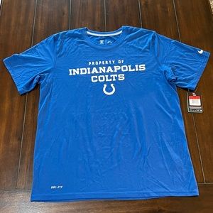 RARE 2015 NWT Nike Dri-Fit PROPERTY OF INDIANAPOLIS COLTS PERFORMANCE SHIRT L